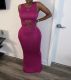 Sexy Simple Solid Color Sleeveless Long Dress SFY-151