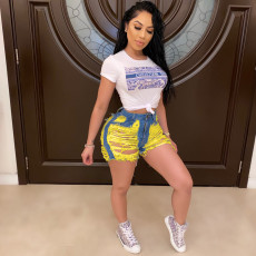Fashion Sexy Hollow Out Ripped Denim Shorts LSD-8738