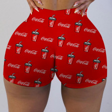 Plus Size Sexy Printed Bodycon Mini Shorts LUO-3090