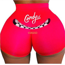 Plus Size Casual Printed Bodycon Mini Shorts LUO-3088