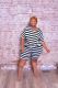 Plus Size 5XL Striped Two Piece Shorts Set BMF-004