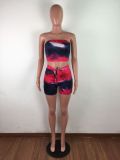 Tie-dye Sexy Fashion Casual Two Piece Set LX-2079