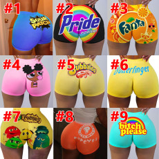 Plus Size Printed Sexy Skinny Mini Shorts SHD-9311