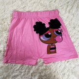 Plus Size Printed Sexy Skinny Mini Shorts SHD-9311