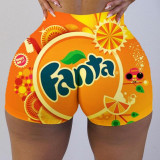 Plus Size Printed Sexy Skinny Mini Shorts SHD-9311