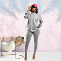 Casual Solid Long Sleeve Two Piece Pants Set SFY-155