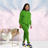 Casual Solid Long Sleeve Two Piece Pants Set SFY-155