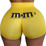 Plus Size Fashion Sexy Casual Skinny Letter Print Fitness Shorts SHD-9299