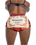 Plus Size Sexy Skinny Pattern Printed  Yoga Fitness Shorts SHD-9314