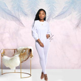 Casual Solid Long Sleeve Two Piece Pants Set SFY-155
