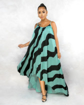 Sexy Striped Loose Irregular Long Slip Dress SFY-153