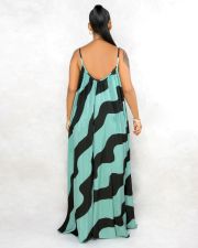Sexy Striped Loose Irregular Long Slip Dress SFY-153
