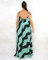 Sexy Striped Loose Irregular Long Slip Dress SFY-153