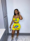 Fashion Casual Printed Camisole Top Shorts Two Piece Set FSL-103