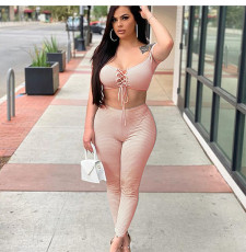 Sexy Off Shoulder Crop Top Pants Two Piece Set GLF-8002