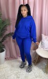 Solid Hoodies Long Pants Thick Two Piece Jogger Sets AIL-116