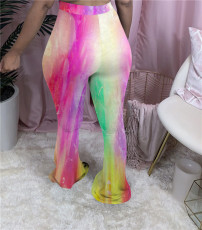 Trendy Printed Skinny Long Flared Pants NIK-158