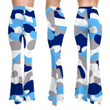 Trendy Printed Skinny Long Flared Pants NIK-158
