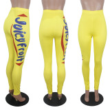 Sexy Printed Skinny Yoga Long Pants SHD-9318