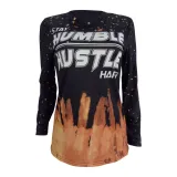 Casual Letter Print O Neck Long Sleeves T Shirt LSL-6369