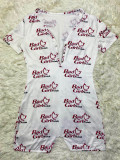 Cartoon Print Short Sleeve One Piece Rompers SHD-9320