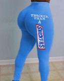 Sexy Letter Print Tight Long Yogo Pants SHD-9321