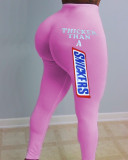 Sexy Letter Print Tight Long Yogo Pants SHD-9321