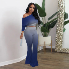 Gradient Long Sleeve Flared Pants 2 Piece Sets YIM-136
