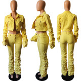 New Coat + Trousers Solid Color Two-piece Suit HMS-5267-1