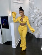 New Coat + Trousers Solid Color Two-piece Suit HMS-5267-1