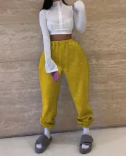 Solid Color Fashion Casual Pants LUO-3101