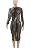 See-through Sexy Nightclub Sequin Dress CYA-8201-1