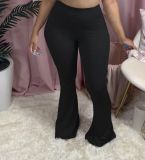 Plus Size 4XL Solid Color New Sexy Casual Slim Fit Big Flared Trousers SMD-5012