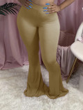 Plus Size 4XL Solid Color New Sexy Casual Slim Fit Big Flared Trousers SMD-5012