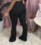 Plus Size 4XL Solid Color New Sexy Casual Slim Fit Big Flared Trousers SMD-5012