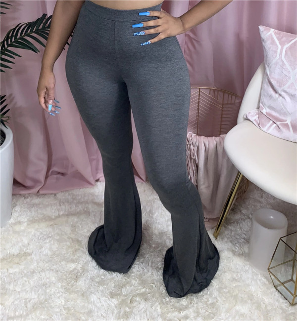 Plus Size 4XL Solid Color New Sexy Casual Slim Fit Big Flared Trousers SMD-5012