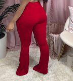 Plus Size 4XL Solid Color New Sexy Casual Slim Fit Big Flared Trousers SMD-5012
