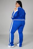 Plus Size Casual Tracksuit Two Piece Pants Set BMF-019