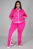 Plus Size Casual Tracksuit Two Piece Pants Set BMF-019