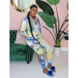 Tie Dye Hooded Long Sleeve 2 Piece Pants Set SMR-9724
