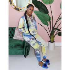 Tie Dye Hooded Long Sleeve 2 Piece Pants Set SMR-9724