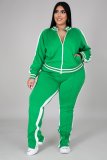 Plus Size Casual Tracksuit Two Piece Pants Set BMF-019