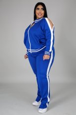 Plus Size Casual Tracksuit Two Piece Pants Set BMF-019