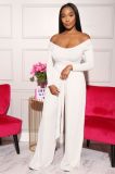 Plus Size Solid Long Sleeves Two Piece Pants Set SFY-160