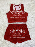 Sexy Printed Tank Tops And Shorts 2 Piece Sets SHD-9432