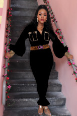 Casual Long Sleeve One Piece Jumpsuit Without Belt DMF-8095
