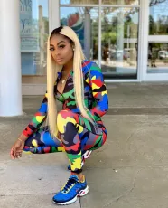 Camo Print Long Sleeve Front Zipper Jumpsuits DMF-8068