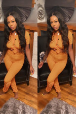 Sexy Solid Color Slim Fit Two Piece Set DMF-8124