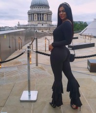 Fashion Sexy Solid Color Long Sleeve V Neck Ruffle Jumpsuit Without Belt DMF-8139