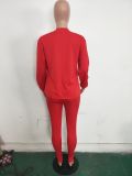 Fashion Simple Sports Solid Color Long Sleeve Top And Pants Two Piece Set LSD-8631-1